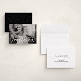 "Handwritten happy" - Holiday Cards in Penguin by Lea Delaveris - Assembled