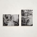 "Handwritten happy" - Holiday Cards in Penguin by Lea Delaveris - Photo Orientation Options
