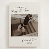 "New Year Note" - Holiday Cards in Sandstone by Nicole Walsh - Front