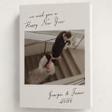 "New Year Note" - Holiday Cards in Sandstone by Nicole Walsh - Folded Card