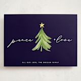 "Simple Tree" - Holiday Cards in Navy by Erin Deegan - Front