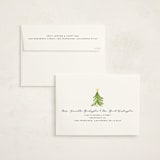 "Simple Tree" - Holiday Cards in Navy by Erin Deegan - FREE Recipient Addressing
