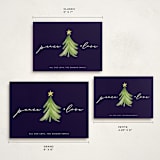 "Simple Tree" - Holiday Cards in Navy by Erin Deegan - Formats Available