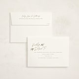 "Holiday Script" - Holiday Cards in Eggnog by Robert and Stella - FREE Recipient Addressing
