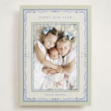 "Delicate botanical frame" - Holiday Cards in Blue Jay by Lucrecia Caporale - Front
