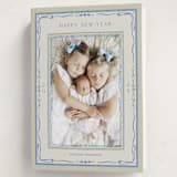 "Delicate botanical frame" - Holiday Cards in Blue Jay by Lucrecia Caporale - Folded Card