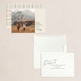 "Joy to the World script" - Holiday Cards in Linen by Owl and Toad - Assembled
