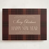 "Timeless plaid" - Holiday Cards in Berry by Maja Cunningham - Front