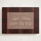 "Timeless plaid" - Holiday Cards in Berry by Maja Cunningham - Front