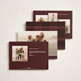 "Timeless plaid" - Holiday Cards in Berry by Maja Cunningham - Back of Card Options