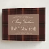 "Timeless plaid" - Holiday Cards in Berry by Maja Cunningham - Folded Card