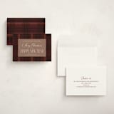 "Timeless plaid" - Holiday Cards in Berry by Maja Cunningham - Assembled