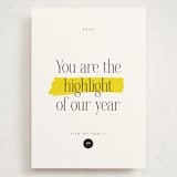 "Highlight" - Holiday Cards in Lemon by Hudson meet Rose - Front