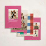 "Playful Plaid" - Holiday Cards in Candy by Baumbirdy - Back of Card Options