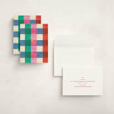 "Playful Plaid" - Holiday Cards in Candy by Baumbirdy - Assembled