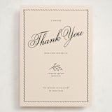 "Sincerely Thank You" - Holiday Cards in Cream by Rachel Cassel - Front