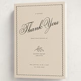 "Sincerely Thank You" - Holiday Cards in Cream by Rachel Cassel - Folded Card