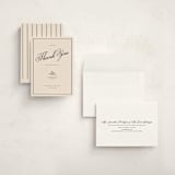 "Sincerely Thank You" - Holiday Cards in Cream by Rachel Cassel - Assembled