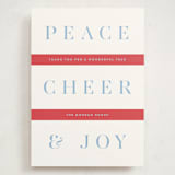 "Festive Stripes" - Holiday Cards in Stocking by Alston Foster - Front