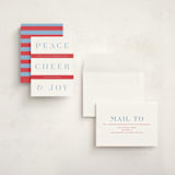 "Festive Stripes" - Holiday Cards in Stocking by Alston Foster - Assembled