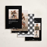 "Annual Review" - Holiday Cards in Midnight by Shari Margolin - Back of Card Options