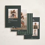"Scripted Trio" - Holiday Cards in Evergreen by Pixel and Hank - Back of Card Options