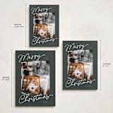 "Scripted Trio" - Holiday Cards in Evergreen by Pixel and Hank - Formats Available