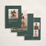 "Modern striped frame" - Holiday Cards in Forest by Jackie Crawford - Back of Card Options