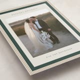 "Modern striped frame" - Holiday Cards in Forest by Jackie Crawford - Detail
