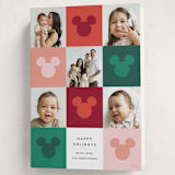 "Vibrant Disney Mickey" - Holiday Cards in Cranberry by Ellen Schlegelmilch - Folded Card