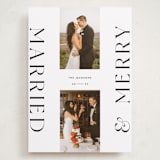 "Merrily Married" - Holiday Cards in Snowflake by Laura Bercovich - Front