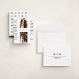"Merrily Married" - Holiday Cards in Snowflake by Laura Bercovich - Assembled
