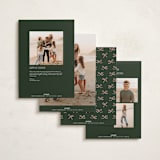 "From Our New Home" - Holiday Cards in Evergreen by Owl and Toad - Back of Card Options