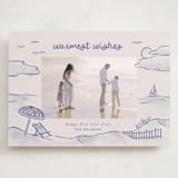 "Tis the Sea Sun" - Holiday Cards in Ocean by Pink House Press - Front