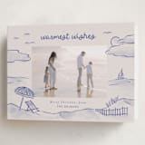 "Tis the Sea Sun" - Holiday Cards in Ocean by Pink House Press - Folded Card