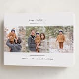 "modern minimalist" - Holiday Cards in Crisp Snow by Kate Ross - Folded Card