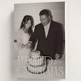 "serif married christmas" - Holiday Cards in Champagne by Ellen Schlegelmilch - Folded Card
