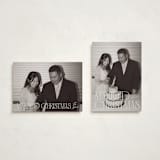 "serif married christmas" - Holiday Cards in Champagne by Ellen Schlegelmilch - Photo Orientation Options