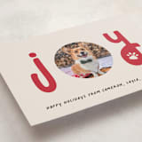 "Joyful Pet" - Holiday Cards in Candy Cane by Louise Kay - Detail