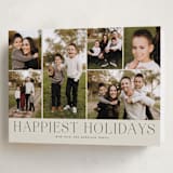 "Holiday Photo Grid" - Holiday Cards in Coal by Kimberly Morgan - Folded Card