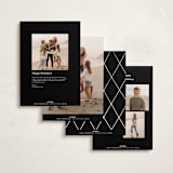 "Christmas Coquette" - Holiday Cards in Licorice by Ekko Studio - Back of Card Options