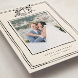 "Christmas Coquette" - Holiday Cards in Licorice by Ekko Studio - Detail