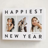 "Contrast Blessings" - Holiday Cards in Coal by Carolyn MacLaren - Folded Card