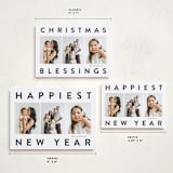 "Contrast Blessings" - Holiday Cards in Coal by Carolyn MacLaren - Formats Available