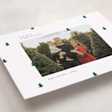 "Scattered Trees" - Holiday Cards in Cotton by Michelle Taylor - Detail