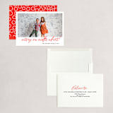 "No Matter What" - Holiday Cards in Crimson by J. Dario Design Co. - Assembled