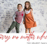 "No Matter What" - Holiday Cards in Crimson by J. Dario Design Co. - Detail