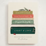 "Book Stack" - Holiday Cards in Holly Jolly by Kate Ahn - Front