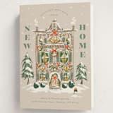 "New Home Holiday House" - Holiday Cards in Eggnog by Jackie Crawford - Folded Card