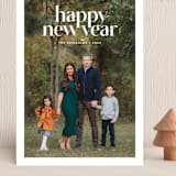 "Striking Type" - Holiday Cards in Snowflake by Sandra Picco Design - Front